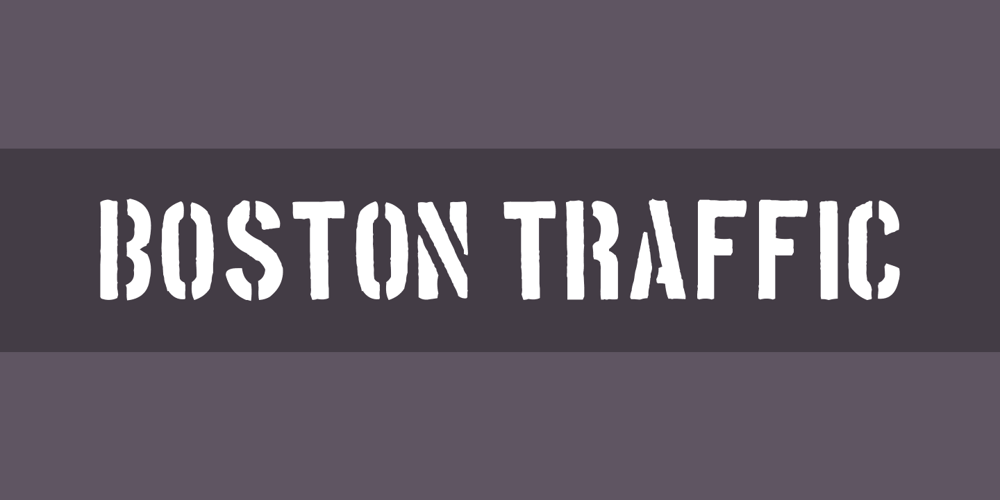 Boston Traffic Font